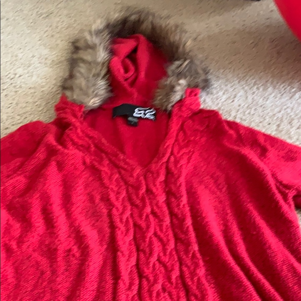 Fox red hooded long sleeve